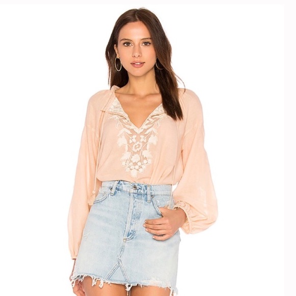 Free People Tops - NWT Free People Shinkansen Embroidered Blouse